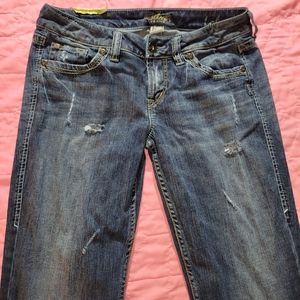 Silver Jeans Lola Distressed Size 29 Bootcut